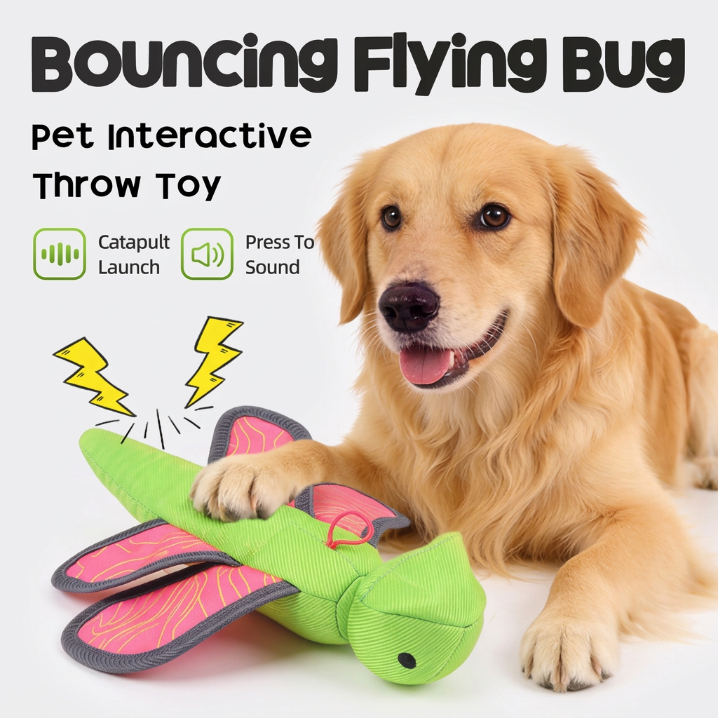Dog with flying toy