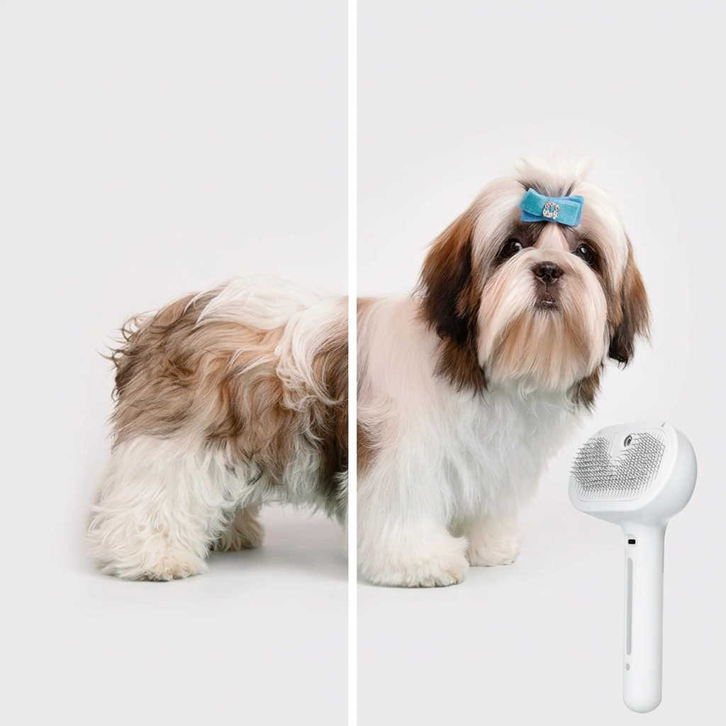 Rechargeable Grooming Brush for Cats & Dogs