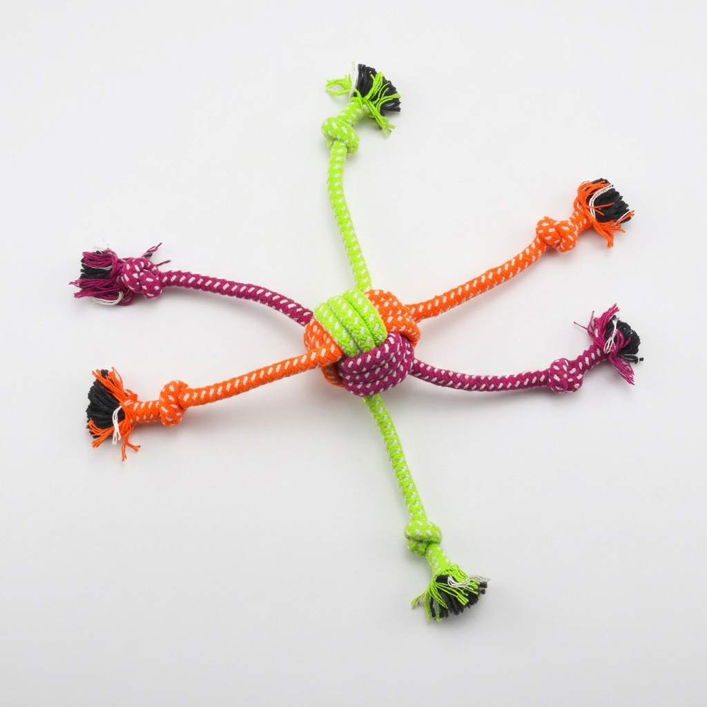 Rope toy overhead view