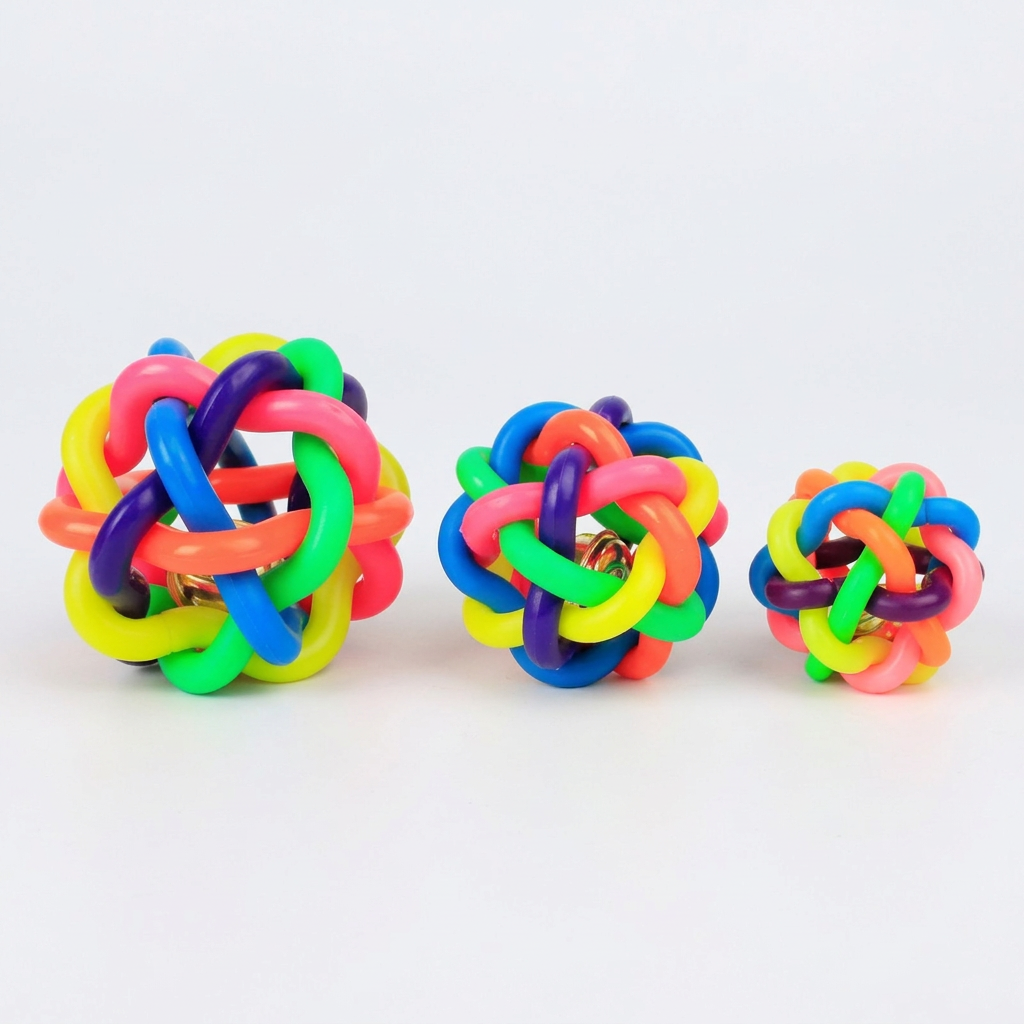 Three toy ball sizes
